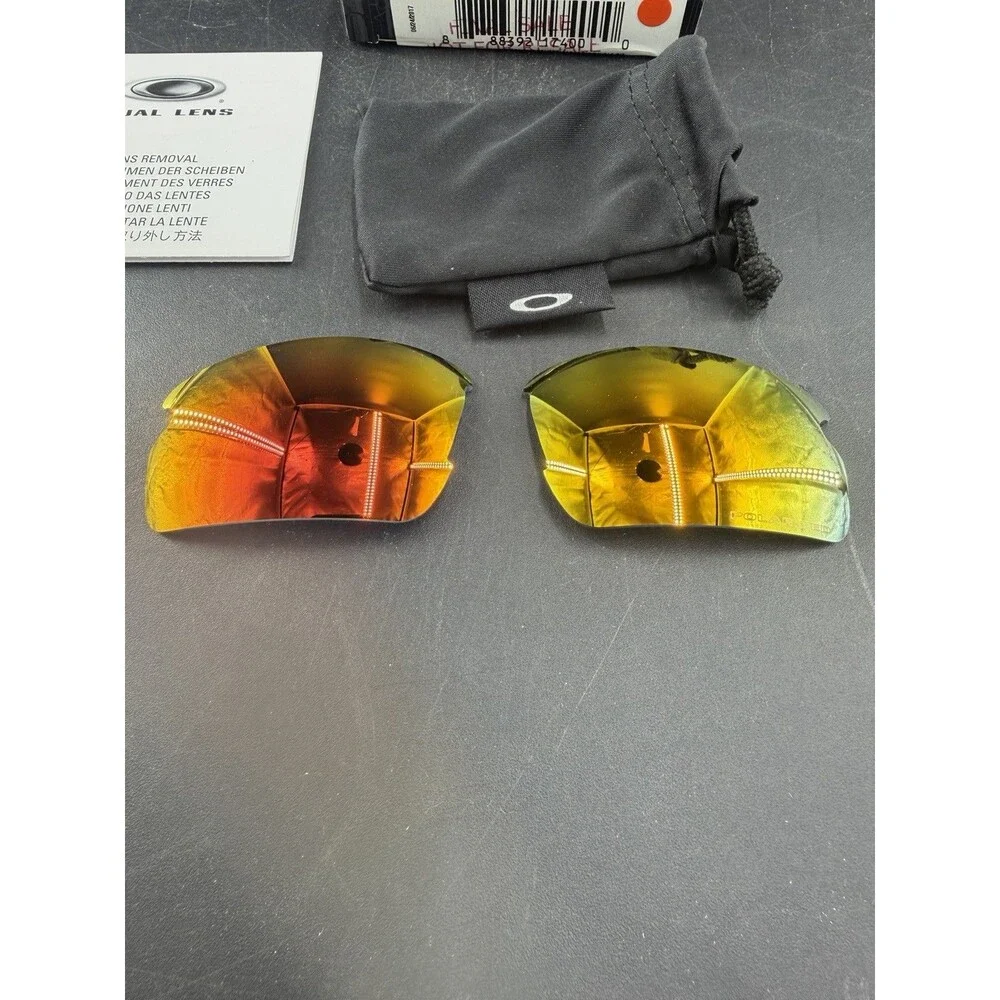 2017 Authentic Oakley Flak 2.0 Fire Irid Polarized Replacement Lenses Orange Red